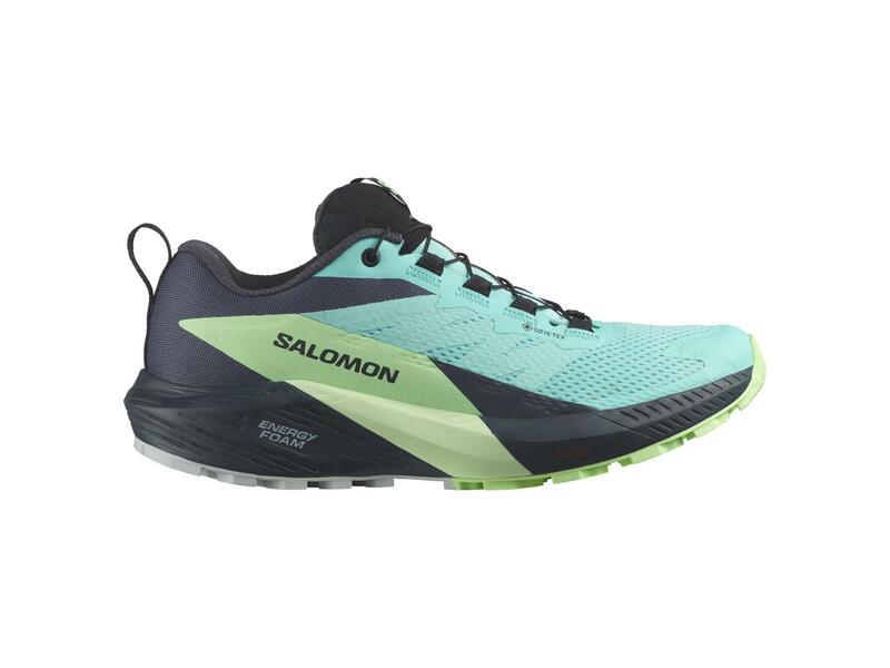 Salomon - Salomon Women’s Sense Ride 5 Gore-tex Running Shoes Blue Radiance/ Green Ash/ India Ink pic 1 - The Shoe Collective