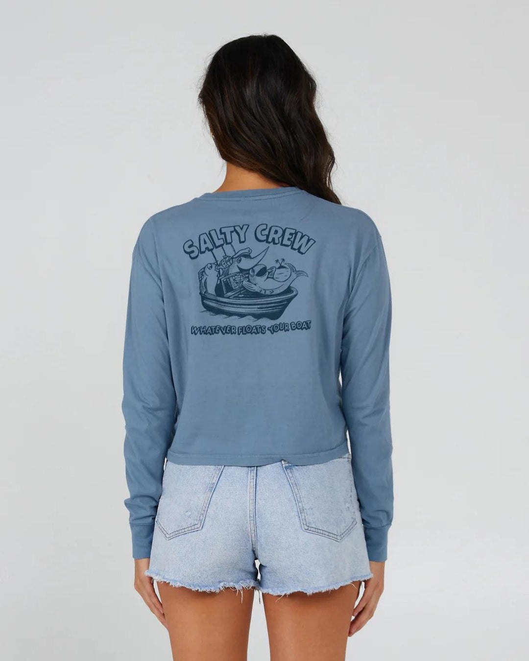 Salty Crew - Salty Crew Women's Floats Your Boat Crop Long Sleeve - The Shoe Collective