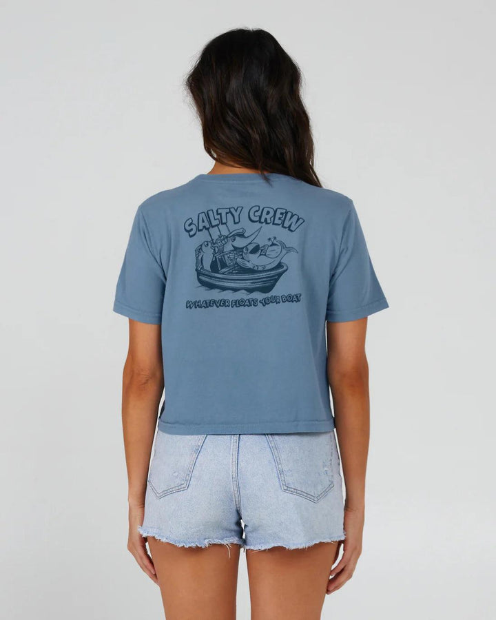 Salty Crew - Salty Crew Women's Floats Your Boat Crop Tee - The Shoe Collective