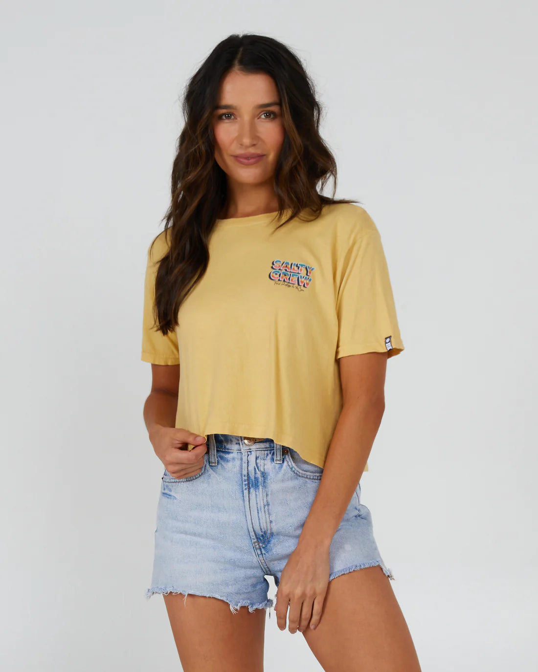 Salty Crew - Salty Crew Women's Summertime Crop Tee - The Shoe Collective