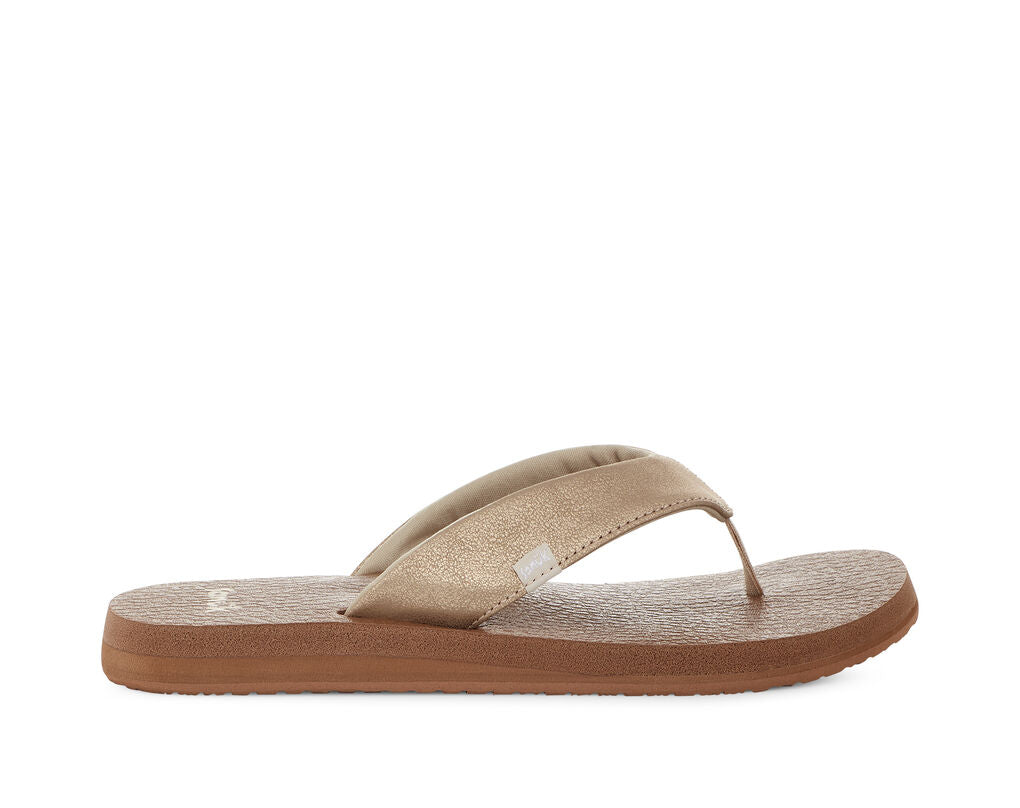 Sanuk - Sanuk Women's Yoga Mat Metallic Sandal Champagne - The Shoe Collective