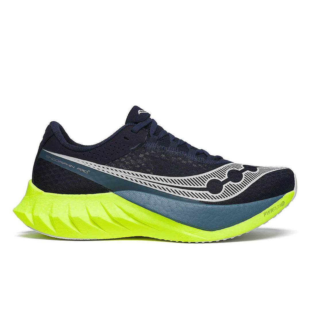 Saucony - Saucony Men’s Endorphin Pro 4 Running Shoes Navy/Citron pic 1 - The Shoe Collective