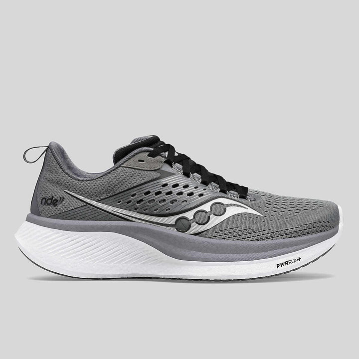 Saucony - Saucony Men's Ride 17 Running Shoe Cinder/black - The Shoe Collective