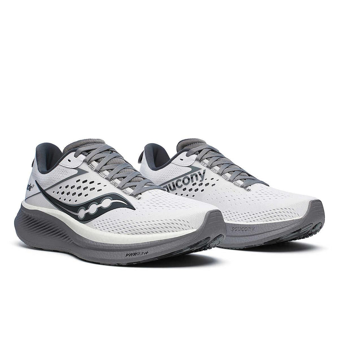 Saucony - Saucony Men's Ride 17 Running Shoe White/Black - The Shoe Collective