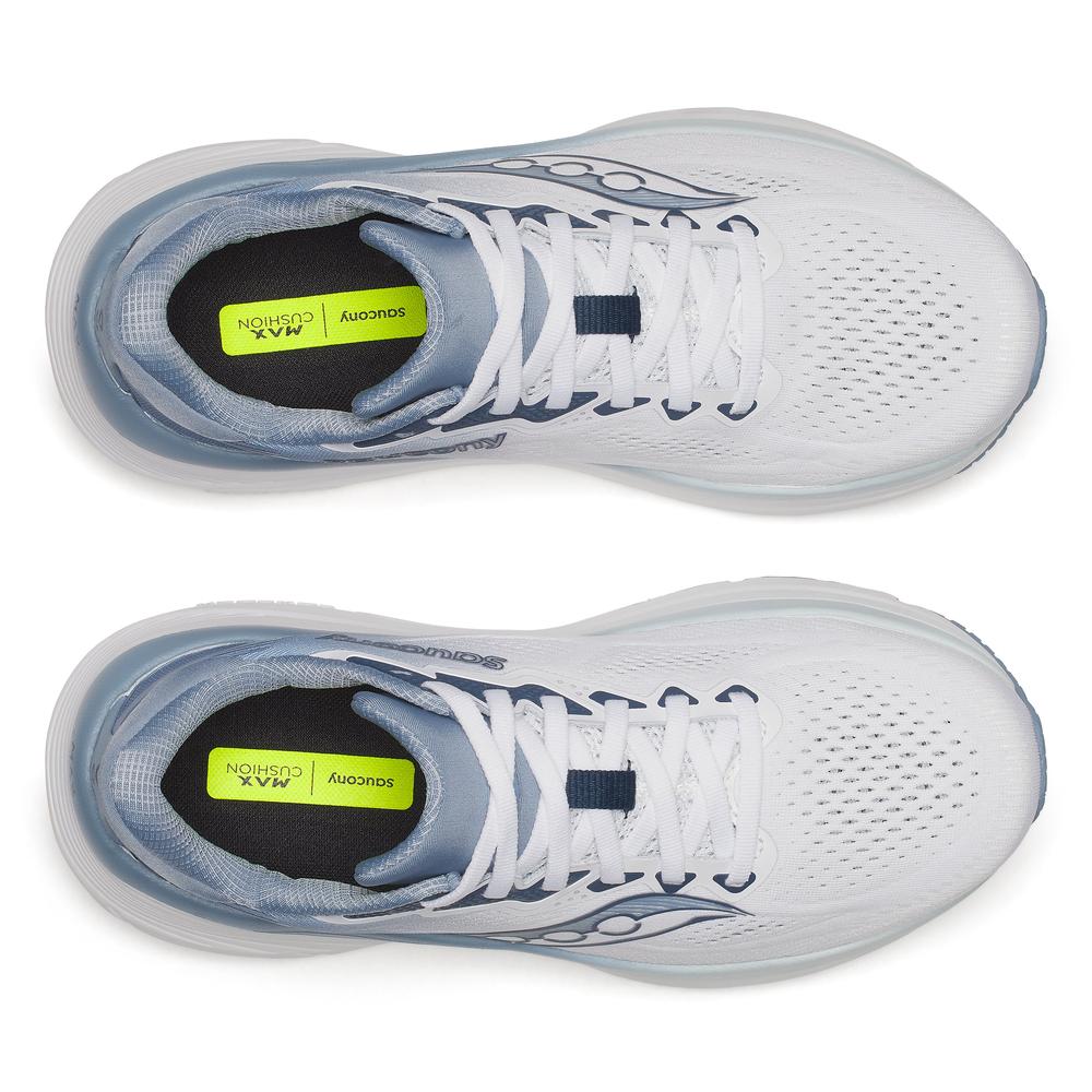 Saucony Guide 19 Women’s Running Shoe - White / Storm 3