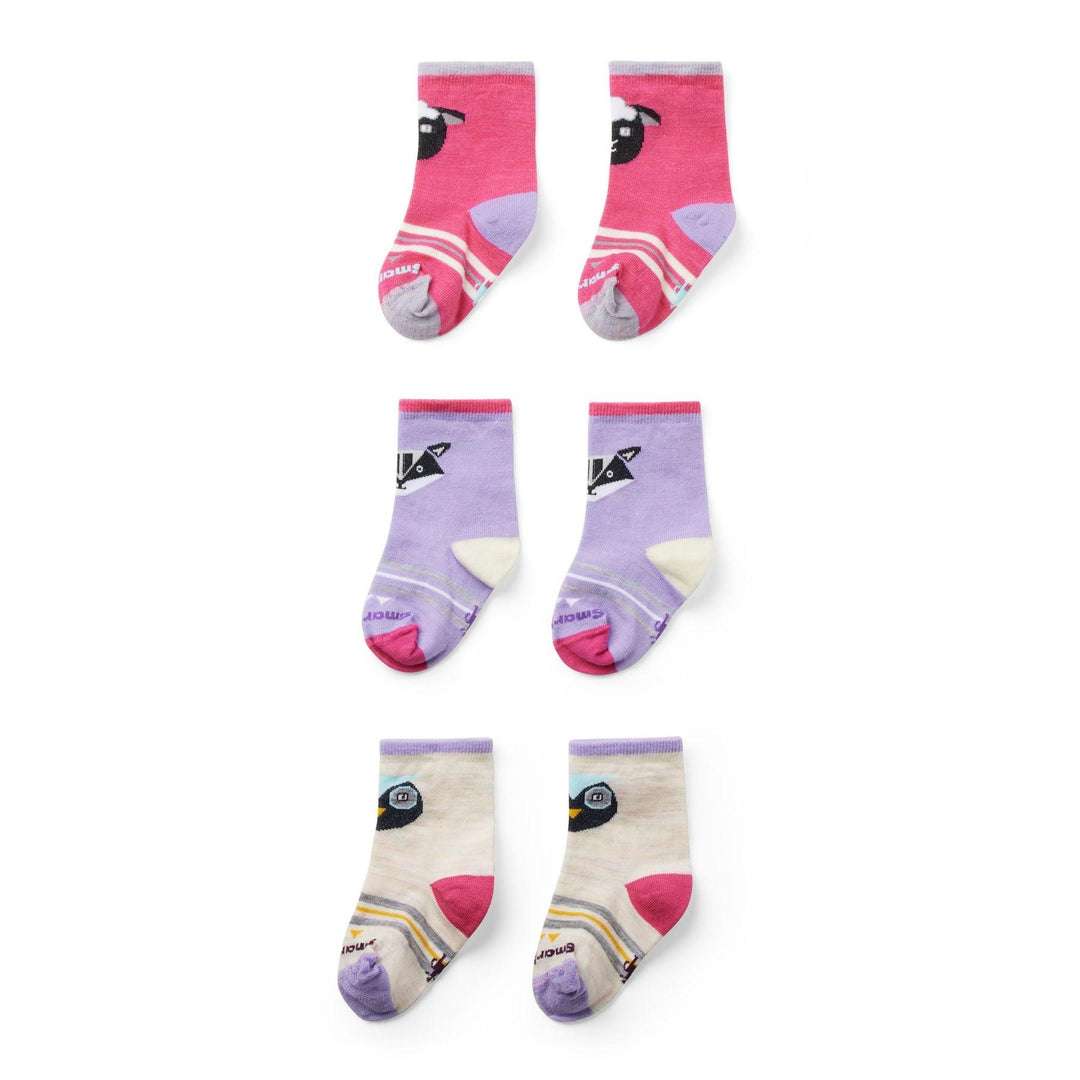 Smartwool - Smartwool Toddler Trio Socks Power Pink - The Shoe Collective