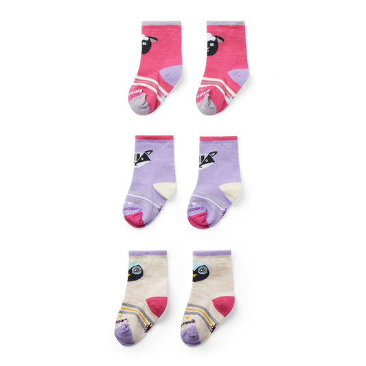 Smartwool - Smartwool Toddler Trio Socks Power Pink - The Shoe Collective