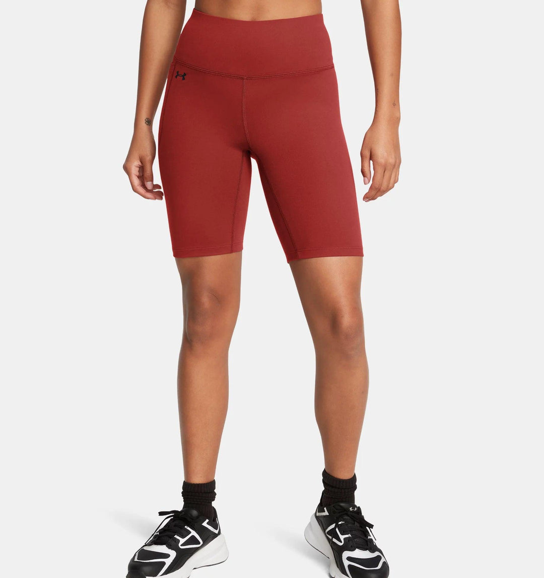 Under Armour - UA Women's Motion Bike Shorts Earthen Orange/Black pic 1 - The Shoe Collective