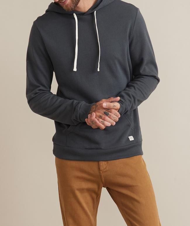 Marine Layer Men's Sunset Pullover Hoodie in Asphalt Grey