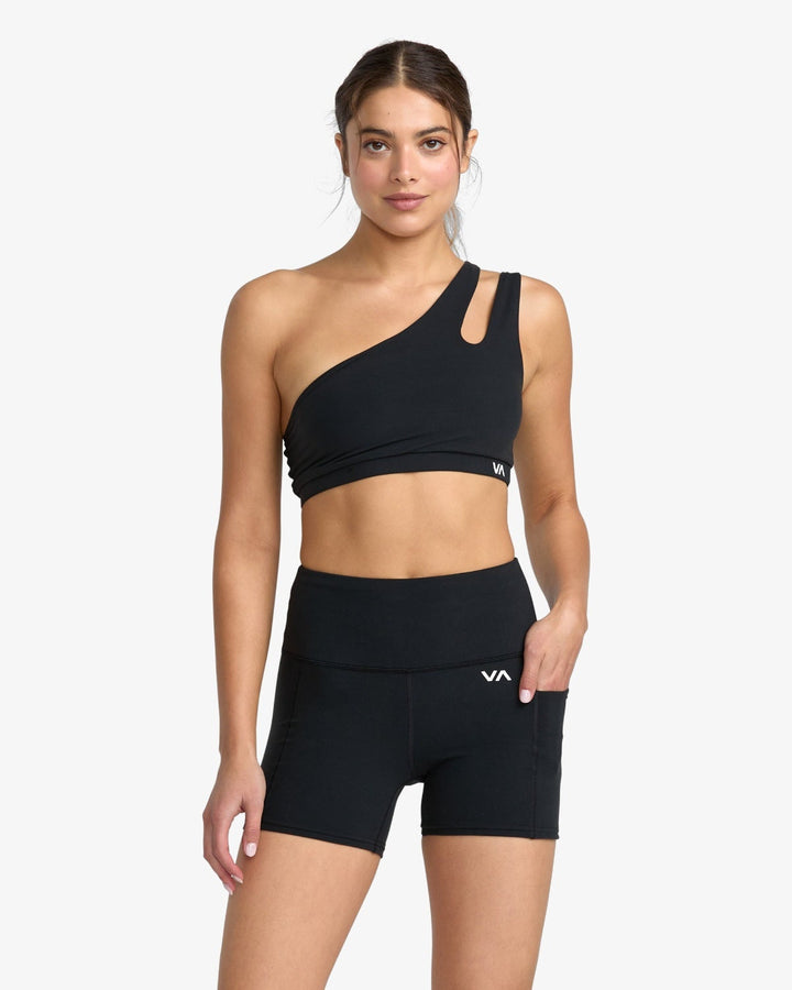 RVCA Women’s Essential Pocket Short II in Black — front view