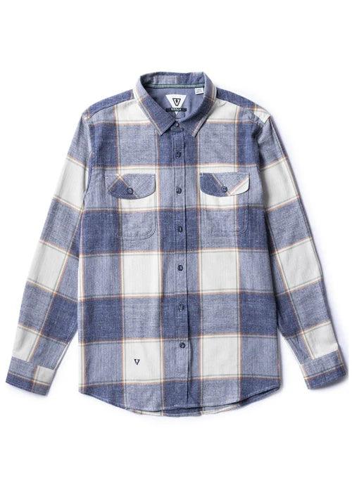 Vissla - Vissla Central Coast Eco Longsleeve Flannel Dark Naval Heather pic 1 - The Shoe Collective