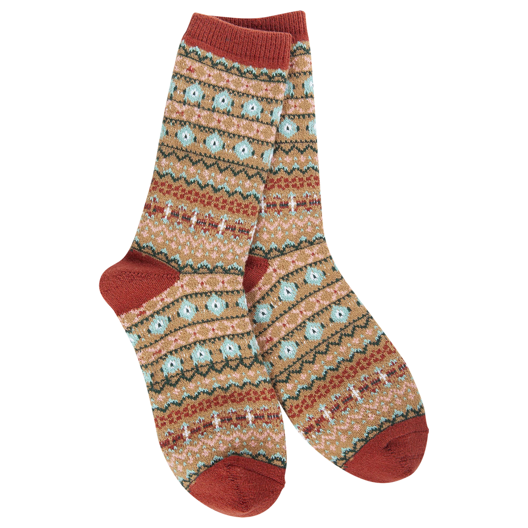 Worlds Softest Socks - World’s Softest Holiday Mini Crew Nordic Brown - The Shoe Collective