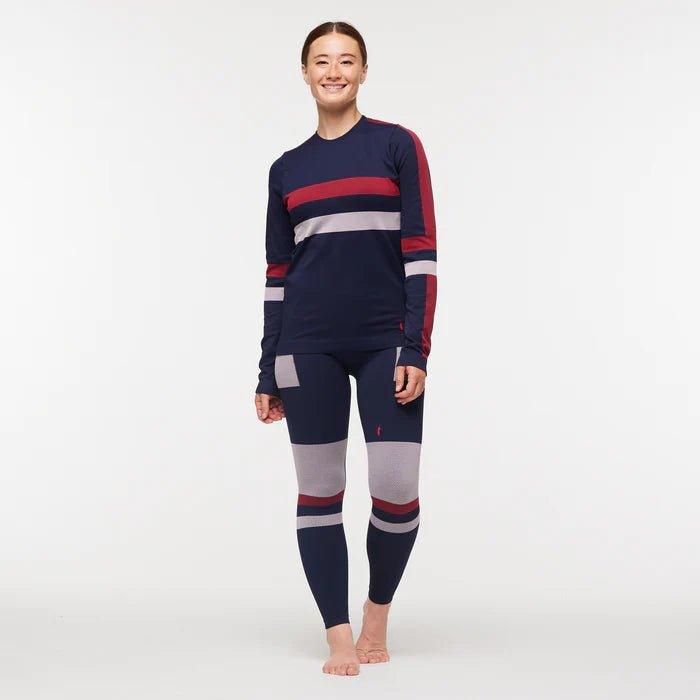 Cotopaxi - Cotopaxi Women’s Debajo Seamless Baselayer Crew Ink Stripes pic 2 - The Shoe Collective