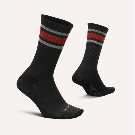 Feetures - Men’s Rugby Stripe Cushion Crew - The Shoe Collective