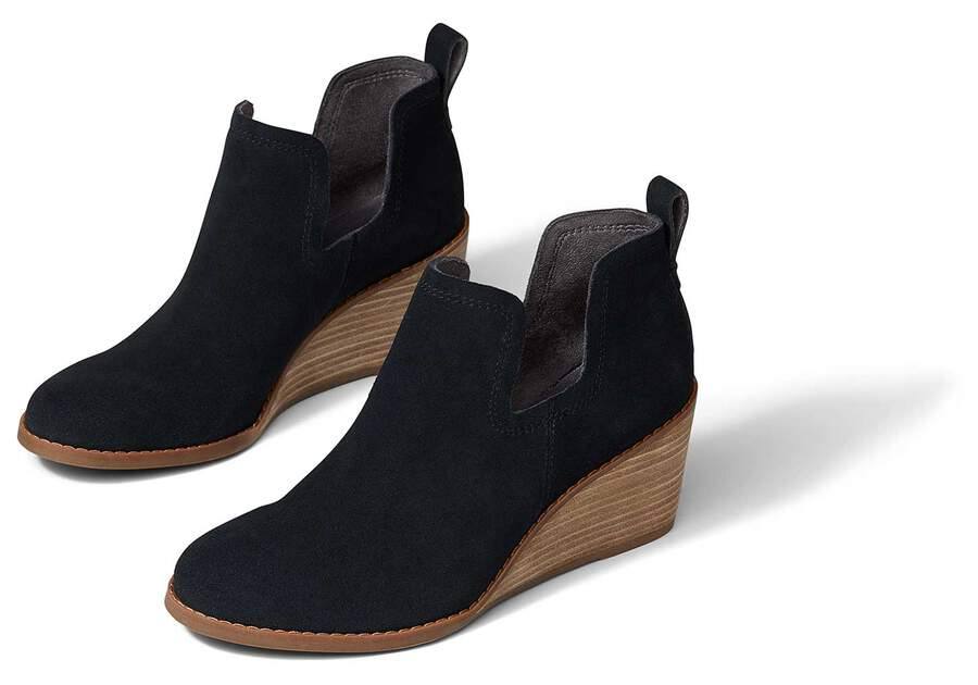 Kallie Suede Wedge Boot - The Shoe CollectiveToms Shoes