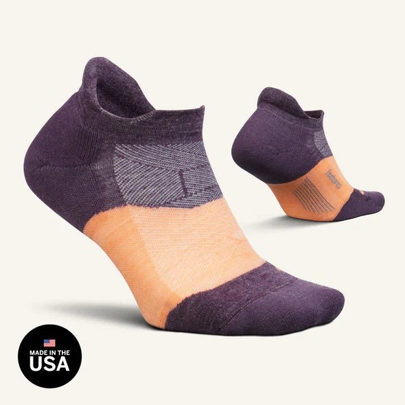 Merino 10 Cushion No Show Tab Socks - Spicy Plum - The Shoe CollectiveFeetures
