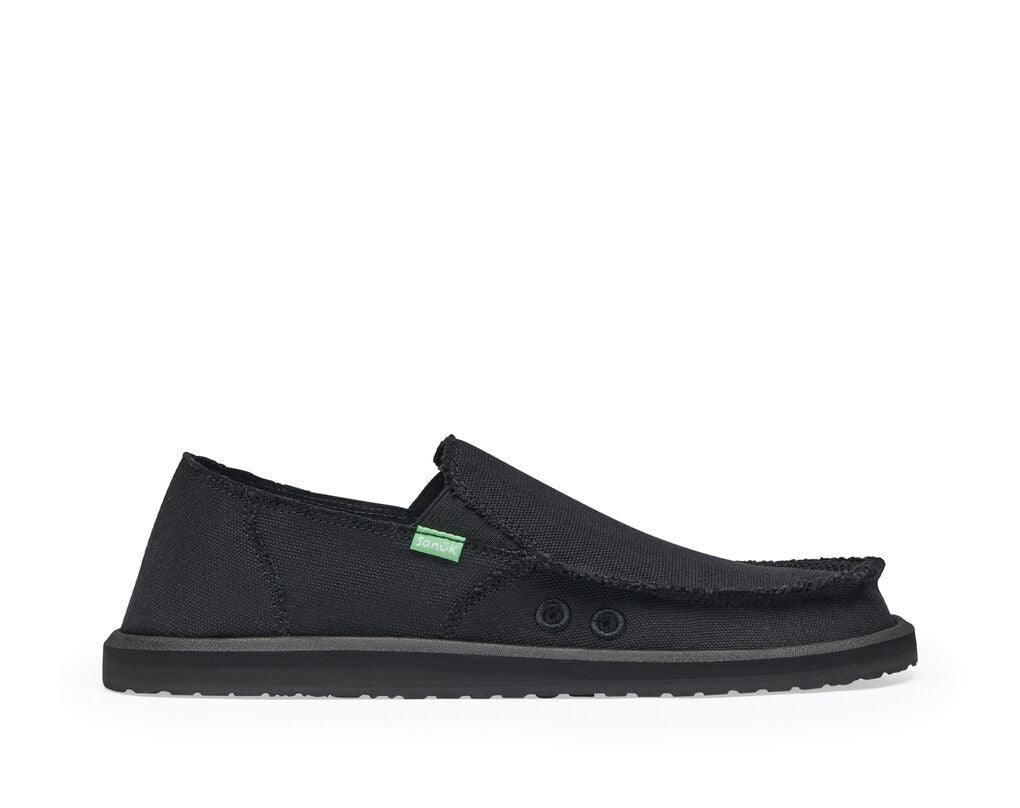 Sanuk - Sanuk Mens Sidewalk Surfer shoe FINAL SALE Black pic 1 - The Shoe Collective