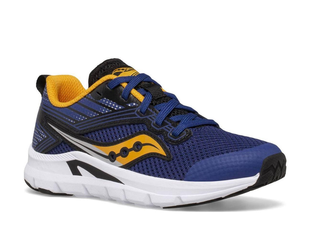 Saucony - Saucony Boys Axon Sneaker Navy / Gold pic 3 - The Shoe Collective