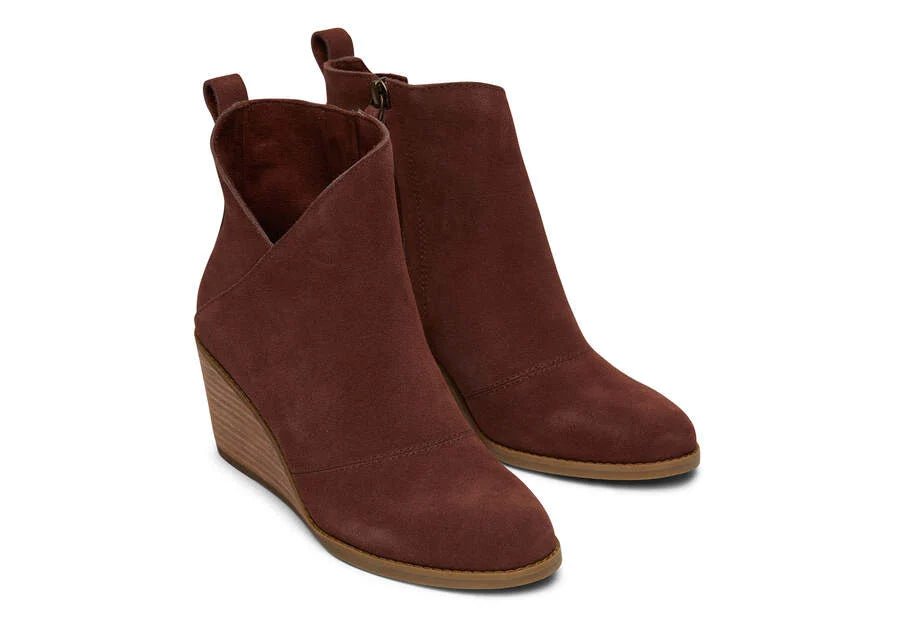 Sutton Suede Wedge Boot - The Shoe CollectiveToms Shoes