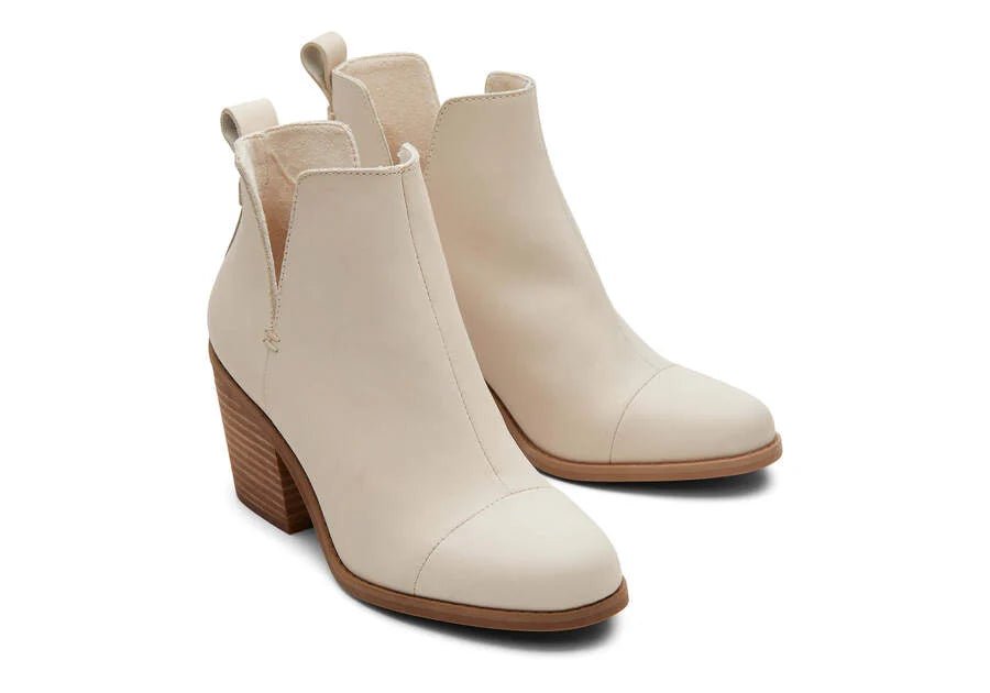 Toms Shoes - Everly Cutout Leather Heeled Boot - The Shoe Collective